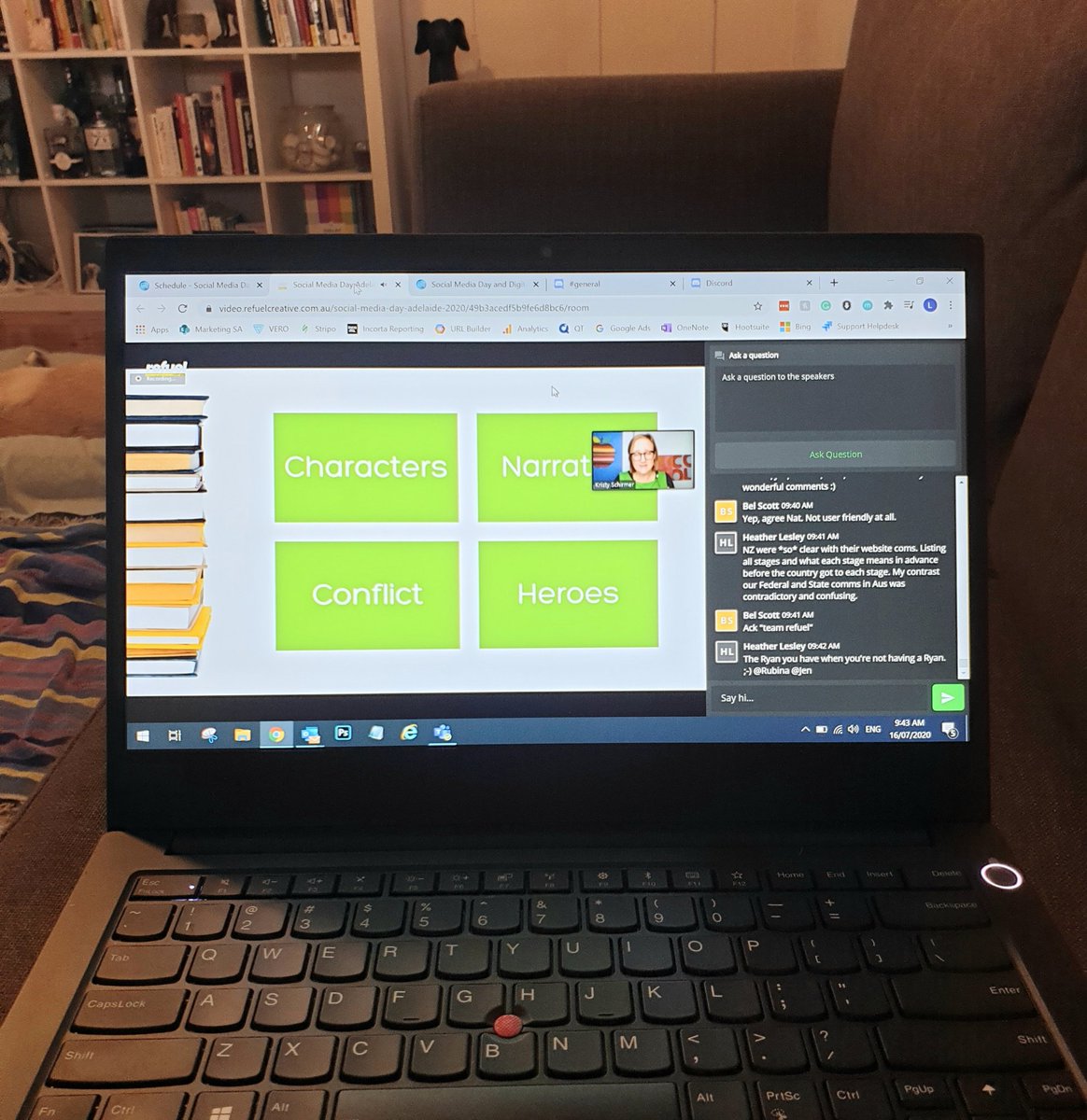 Lou_Gleeson's tweet photo. All ready for #smdayadl conference from home. Looking forward to a day of learning and hearing how others have dealt with this time of disruption. https://t.co/mHNzVpqpDc