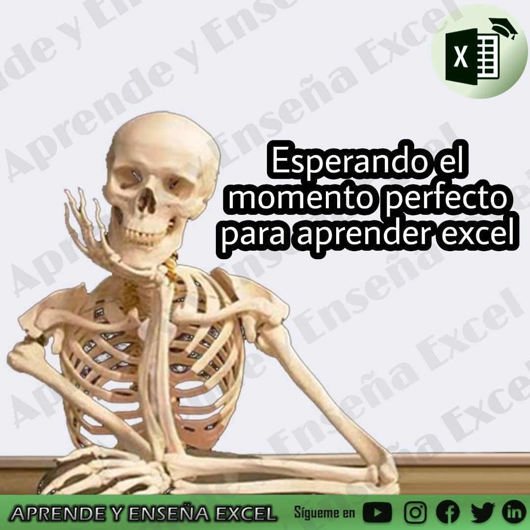 Aprenda_Excel's tweet photo. Si nos quedamos esperando el momento perfecto nos quedaremos como la imagen, el momento perfecto no existe uno mismo crea el momento perfecto al accionar y el momento perfecto es YA!!!! ¿Que esperas para aprender Excel ahora y realizar las metas de este año?
#excel #microsoftexce https://t.co/P56zdwY7Jn