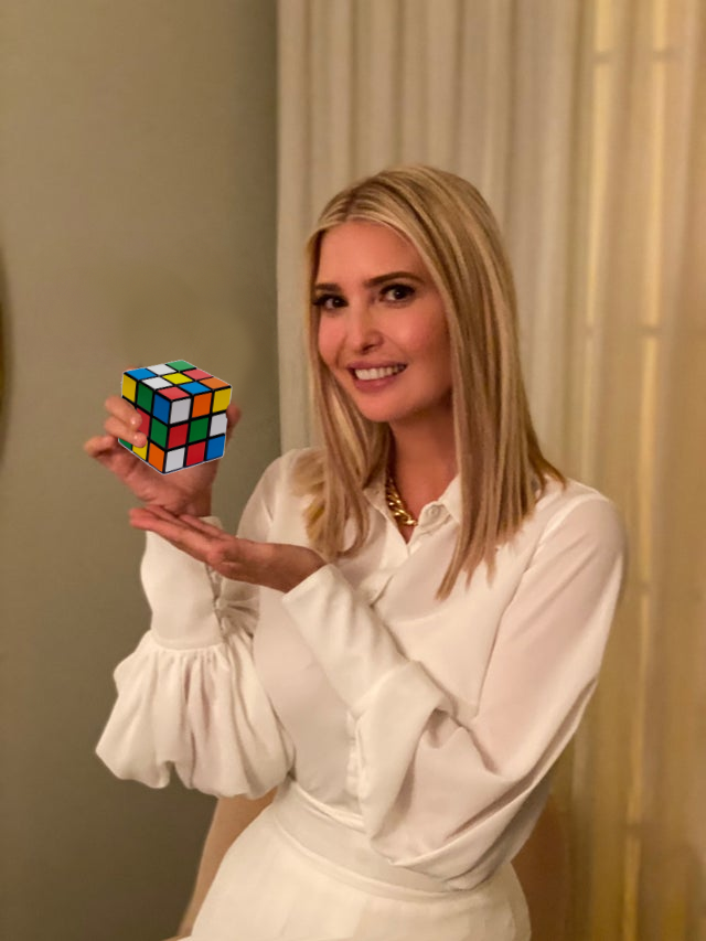IvankaHolds's tweet photo. A @Rubiks_Official #RubiksCube (it's her favorite toy but still is working on getting her first side finished) https://t.co/CvToOOi0Bh