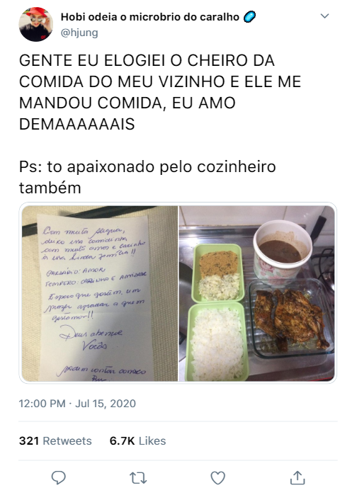 okhobiok's tweet photo. Sope / Yoonseok au

Após elogiar o cheiro da comida do seu vizinho, Hoseok recebe uma amostra das delicias feitas pelo outro. E agora queria mais do que o alimento.
Ou...
Yoongi após ter sua comida elogiada, resolve dividir com o vizinho, não contando que tombaria pelo mesmo. https://t.co/EyYfWzFmWa