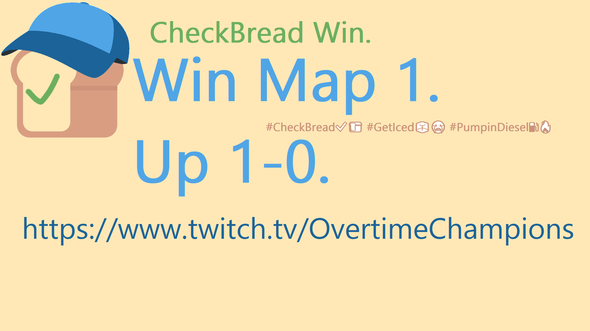 CHECK_BREAD's tweet photo. won map 1. guys got shit on 13-3. come watch more. https://t.co/QqQCPf70zt #PumpinDiesel ⛽️🔥 https://t.co/J58LLtzDBF
