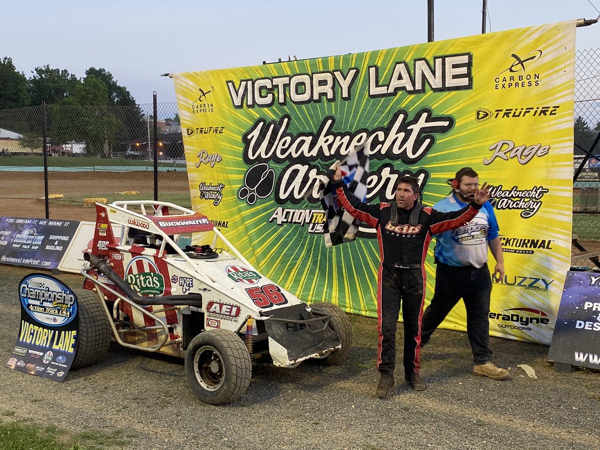 ActionTrackUSA's tweet image. Steve Buckwalter rolls into victory lane for the second week in a row!