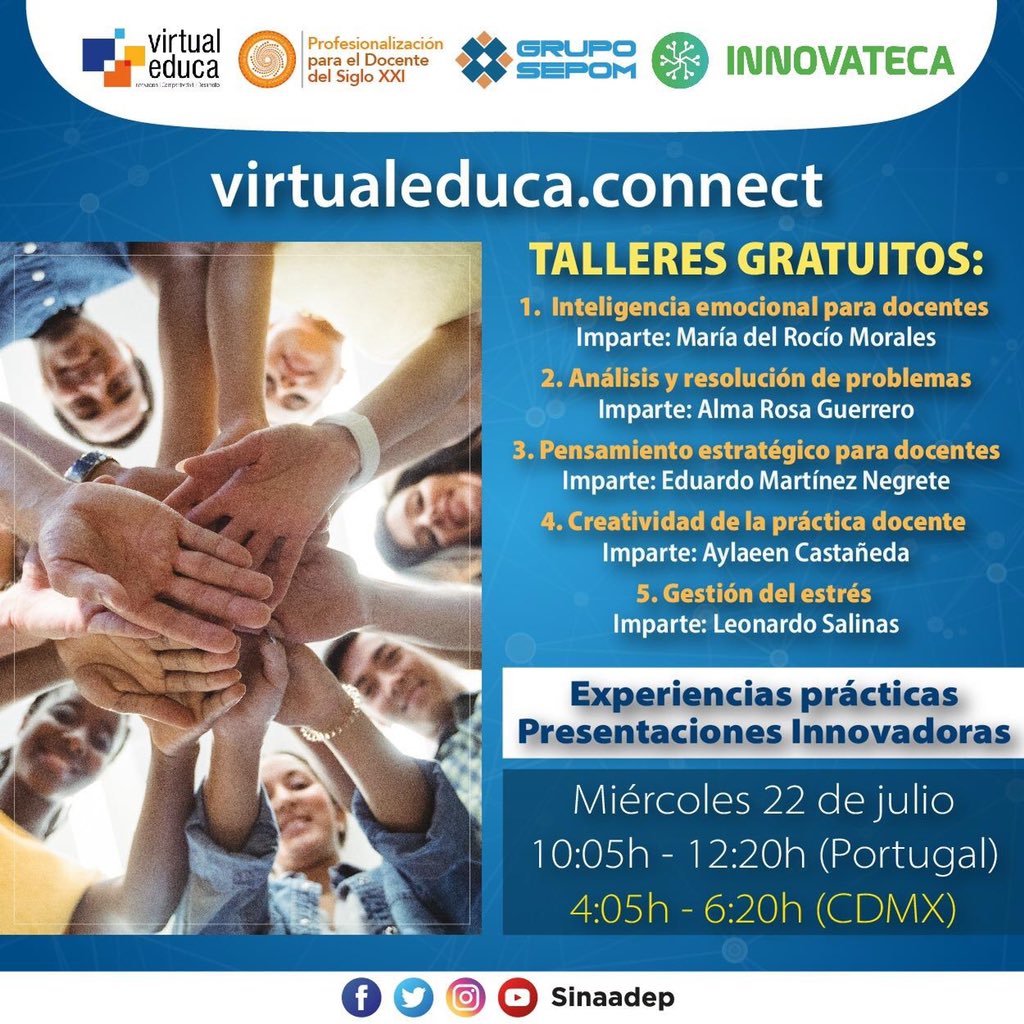 jalfa21's tweet photo. Continúa aprendiendo con estos y otros talleres gratuitos. Te esperamos en el #VirtualEducaConnect.
👉 Regístrate #GRATIS: https://t.co/prbjPiNu8h
👉 Programa completo: https://t.co/pkY1fzNWgf
👉 Horario de actividades: https://t.co/4nBy6LWwdu
🏅 Incluye constancia de participa https://t.co/UKrWFVpK2E