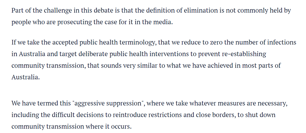 8/9 Yet, his deputy CMO of Aus asserts the public health 'response' would be inadequate.What a disgusting cop out by a supposed public health leader. Especially when we revisit his waffle about definitions about elimination v suppression -