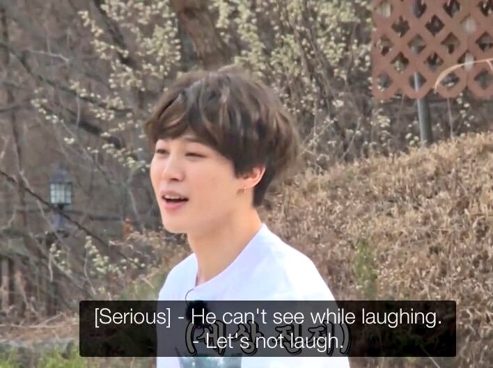 Jimin: "let's stop laughing i can't see while laughing" .. -A devastating thread