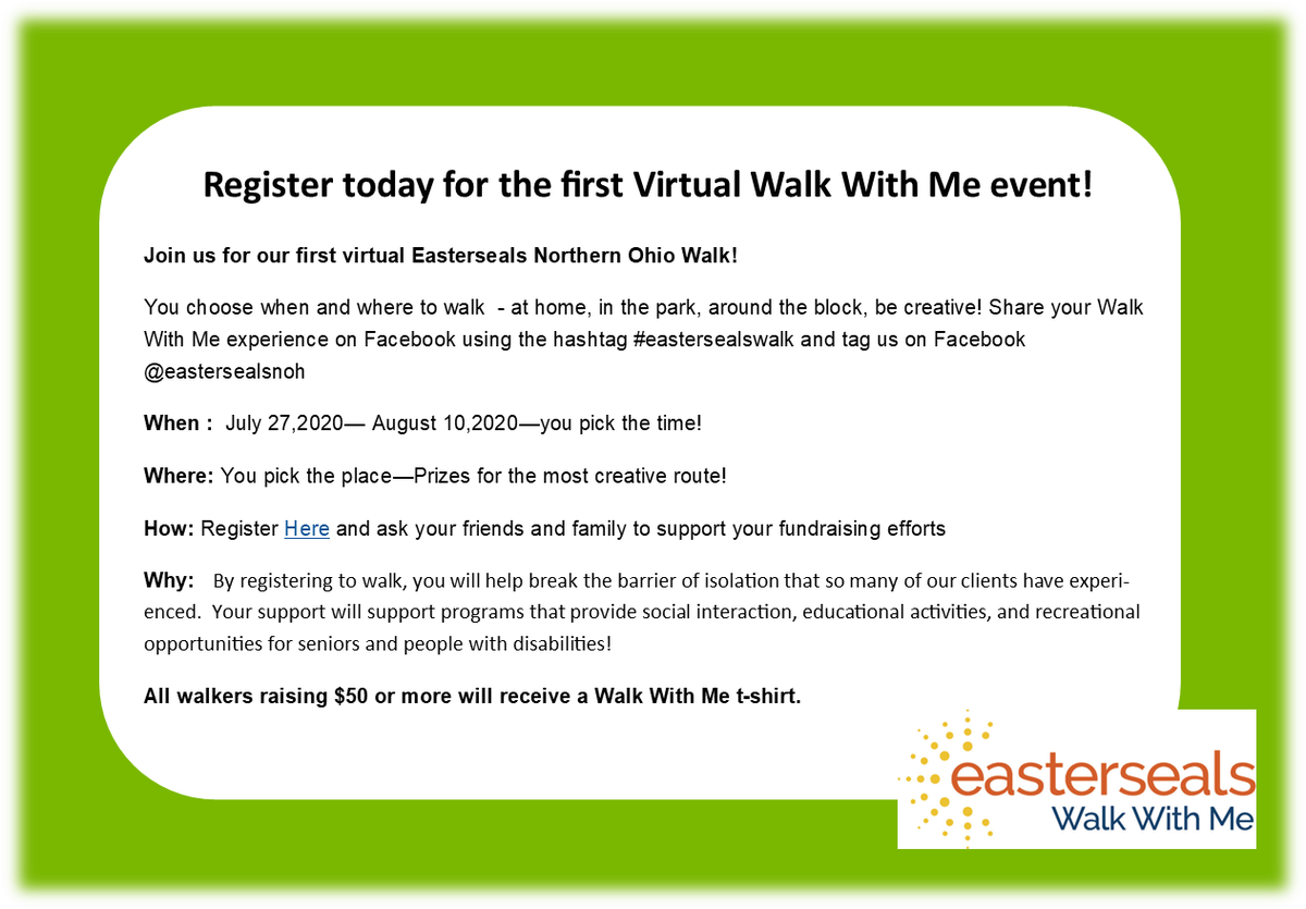 eastersealsnoh's tweet photo. Don't forget to register for our Virtual Walk With Me Event! https://t.co/FVqpNYDH2S https://t.co/j7XERiGGQh
