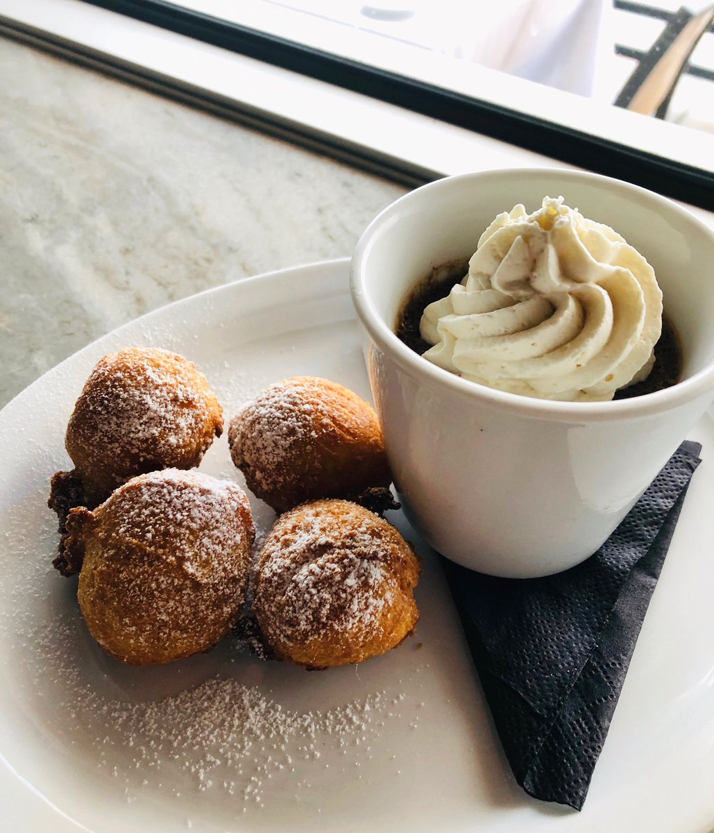 117PrimeMem's tweet image. New menu item alert! ☕️ Coffee &amp;amp; donuts! 🍩 Chocolate pot du creme, zeppoles! We can’t wait to see you for dinner &amp;amp; dessert! #117prime
