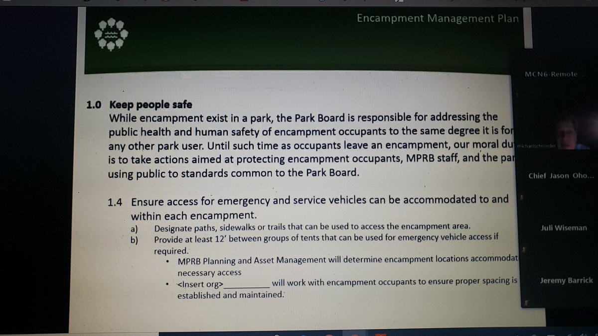 "Keep people safe"Note: Schroeder said "This is our land, this is Park land, it's our responsibility to keep people safe." Sorry, whose land?