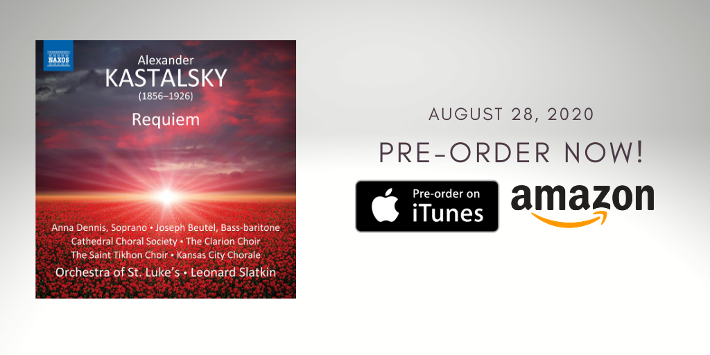 KCChorale's tweet photo. Some news: Our latest album, Kastalsky’s Requiem for Fallen Brothers, is available for pre-order! What an honor to sing w/ @LeonardSlatkin @OSLmusic @CathedralChoral @ClarionMusic &amp; St. Tikhon Choir. https://t.co/iK0t8WunwM 

@naxosrecords @LeonardSlatkin @OSLmusic @ClarionMusic https://t.co/mxamdzKQ0o