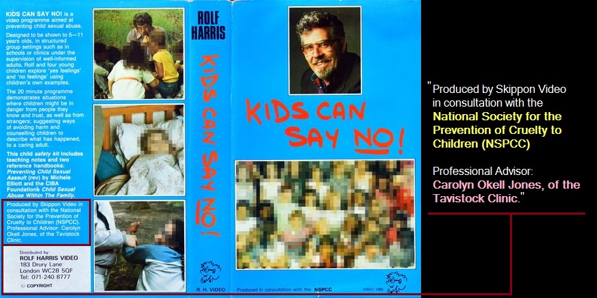 NSPCC - The National Society for the Prevention of Cruelty to Children➐ Rolf Harris"The NSPCC and the Tavistock Clinic were receptive to him making a film. He had previous connections with the NSPCC, having appeared in films in 1963 & 1973 promoting the NSPCC League of Pity"
