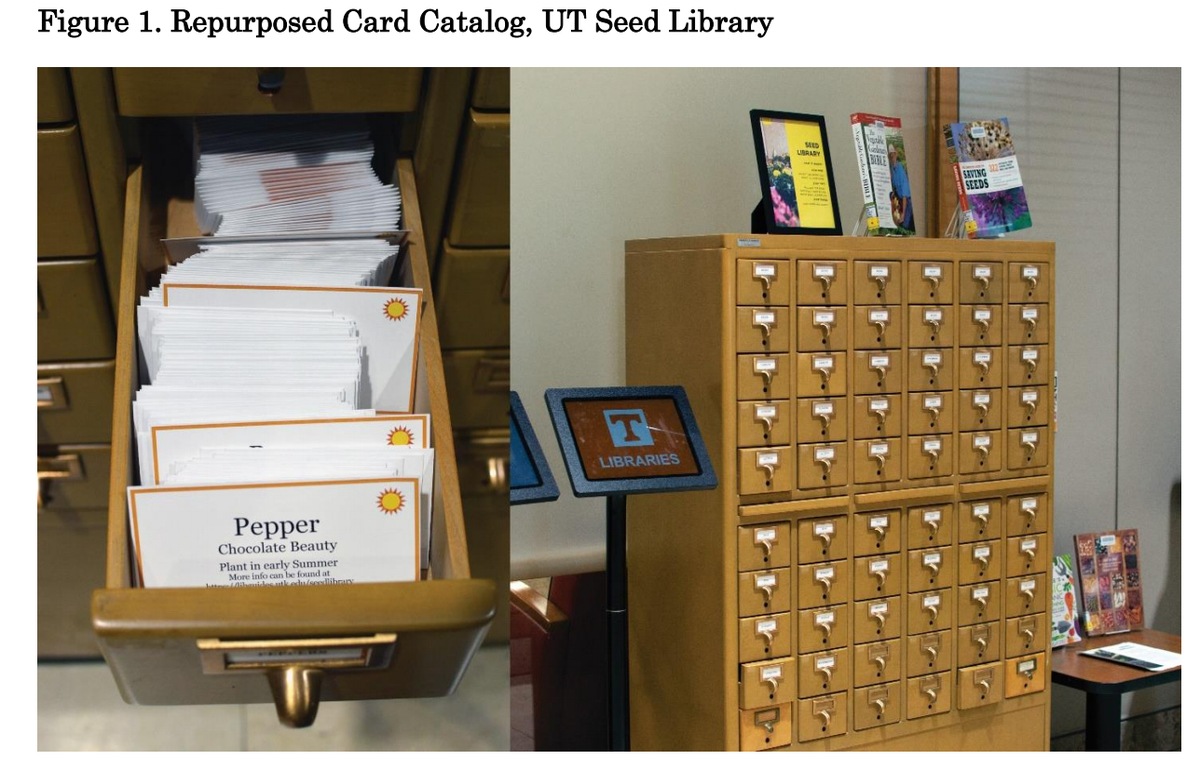 LibraryJournal's tweet image. New Journal Article: “An Examination of Seed #Libraries Across Two Academic Institutions” ow.ly/iz1d50AzrLu  #seedlibraries
