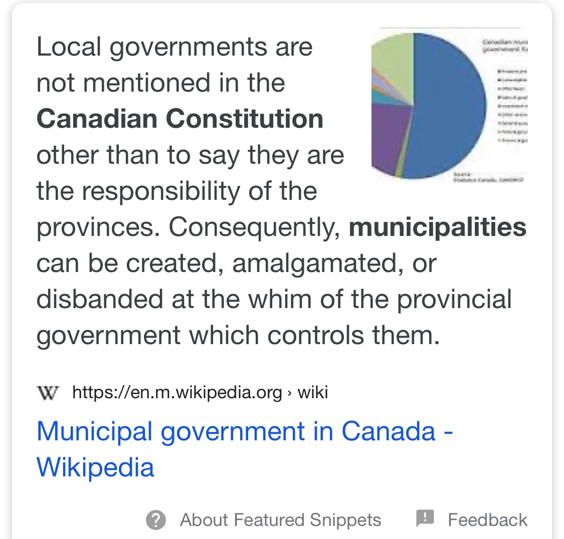 Municipalities in Canada are literally a creature of the province. The province does what it wants, and that often means sitting on draft legislation for years until it “releases” it from review.