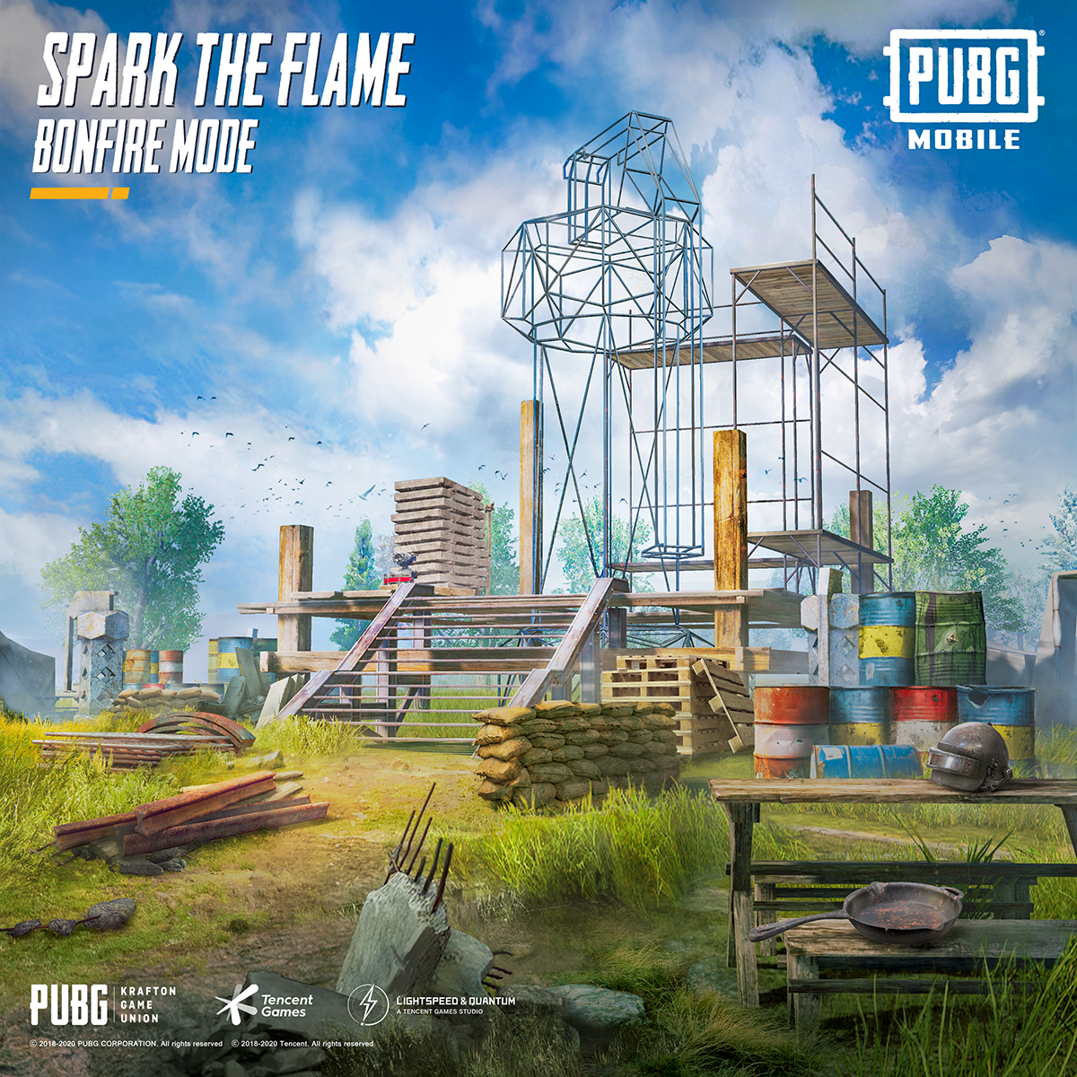 PUBGMOBILE's tweet photo. It's almost bonfire time! 🔥 🔥 🔥

The preparations have begun on building the bonfires - check them out on Erangel and Miramar! 👉 https://t.co/OQ1ft7OIAA https://t.co/p7nidS4R7Y