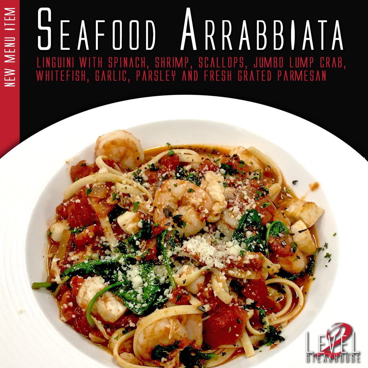 branson_landing's tweet photo. Level 2 Steakhouse
Seafood Arrabbiata... originated in the Lazio Region of Italy perfected at Level 2 Steakhouse in Branson, MO! Come taste for yourself, you won't regret it! Reservations 417.243.3433. #alevelabovetherest #morethanasteakhouse https://t.co/FPvZfXHSVS