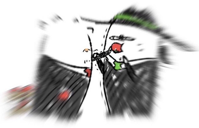 昔の私凄い殺意高い絵描くやん…どうしたん… 