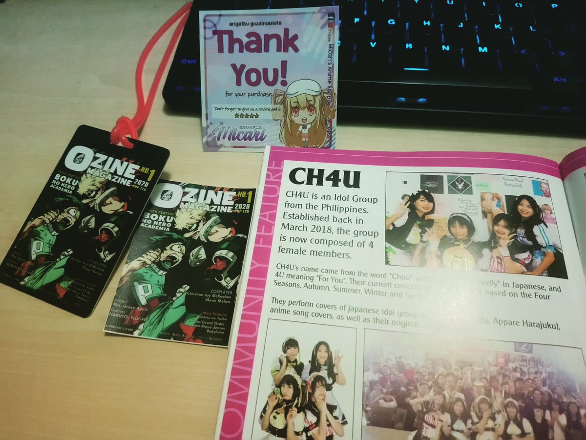 CH4U_official's tweet photo. The girls were featured in the latest edition of Otakuzine Anime Magazine.
Now, we are aware that this was the old lineup, but we are still very thankful to be featured.
We hope whoever finds us through the feature wont mind the latest updates!β₯
#CH4U https://t.co/EFHKlHsY3w