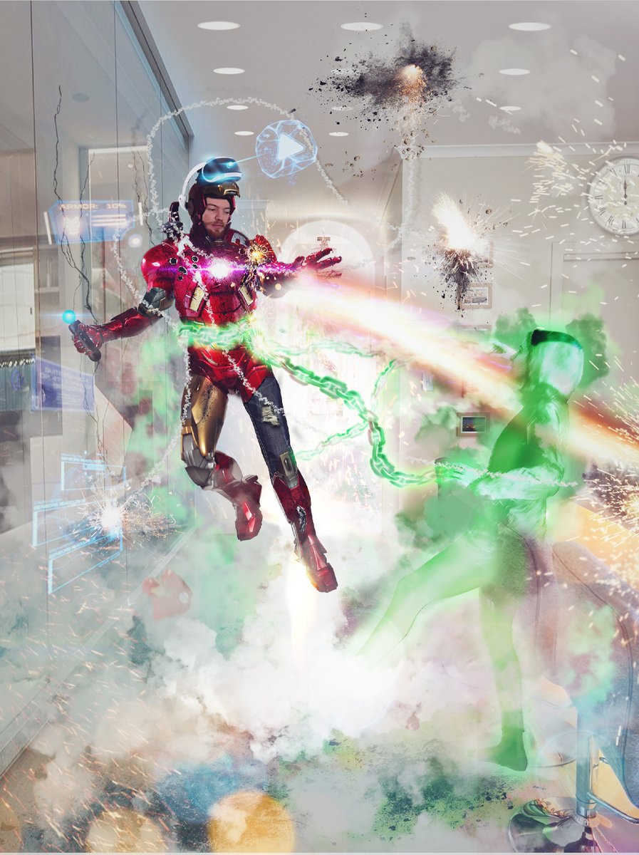 SWAFilms's tweet photo. I am Iron Man! #MarvelsIronManVR has finally let me experience what it's like to be Tony Stark and suit up as Iron Man! Flying around firing my repulsors is as much fun as I could have hoped for! @PlayStationAU #MIMVR #Sponsored © 2020 MARVEL https://t.co/ATKX7AJIe5