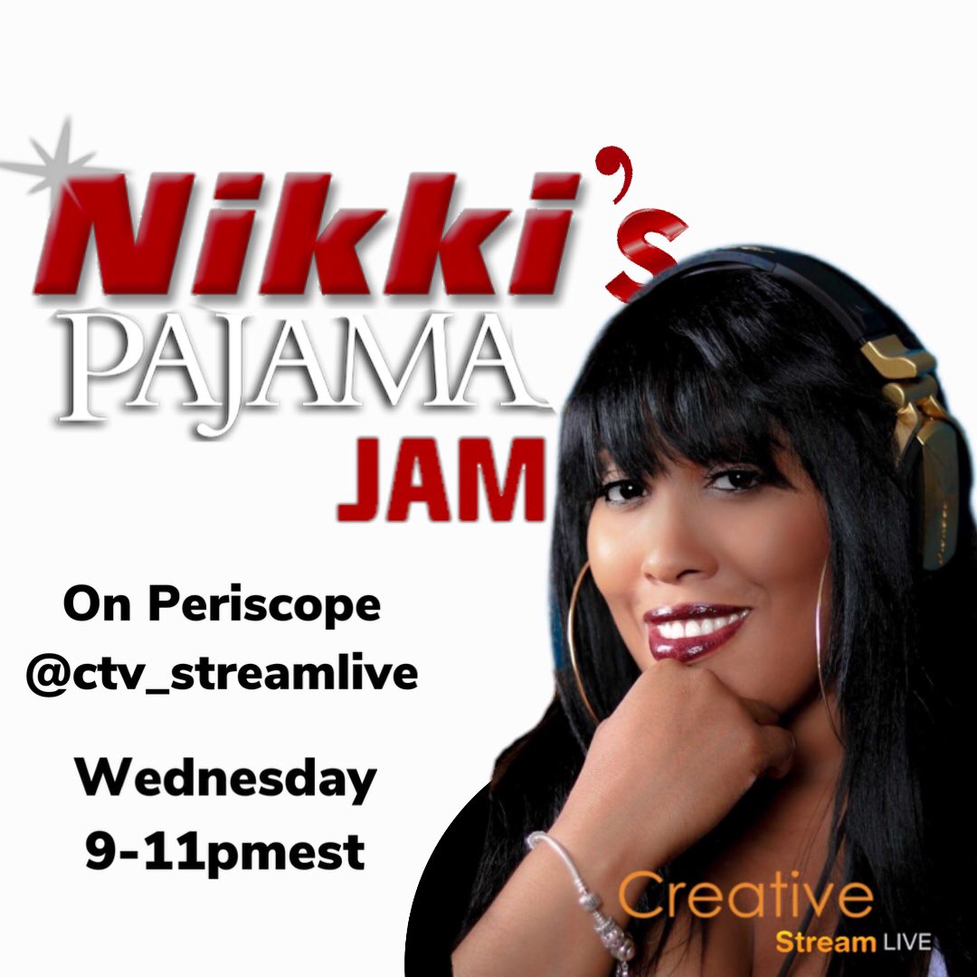 CStreamlive's tweet photo. #ctvwednesdaynight #ctvallstars #1stLadyDJofCTV  @DJKNikkiNYC  #NikkisPajamaJam #Wednesday 9-11pmest #music #periscope #ctvstreamlive #ctvallstars https://t.co/1ZL4FdCq6Z
