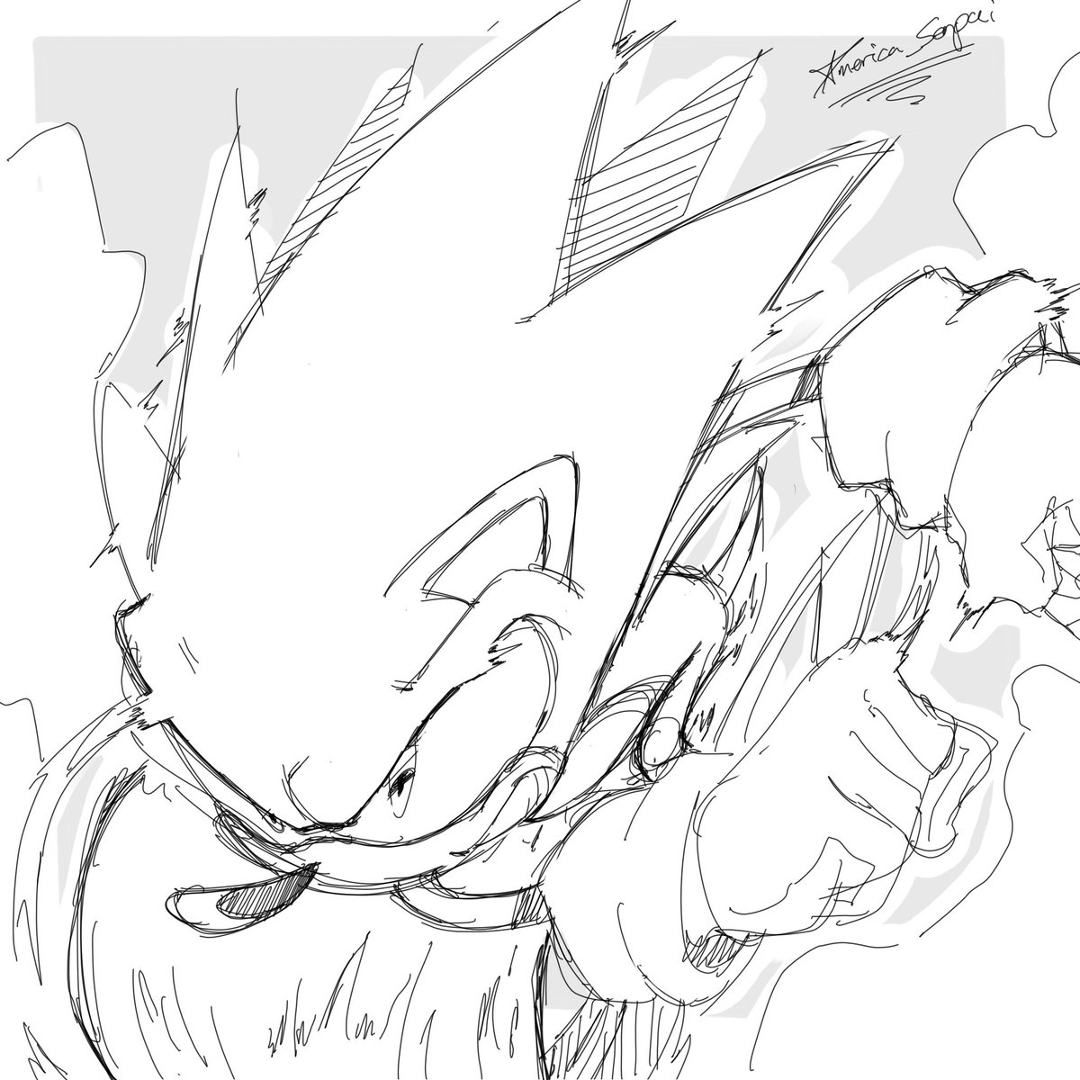 Really had an itch to draw this bc of @MarcusLarry627 

#SonicTheHedgehog 
#Sonic 
#ModernSonic
#Rkgk 