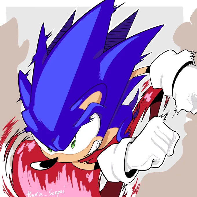 Really had an itch to draw this bc of @MarcusLarry627 

#SonicTheHedgehog 
#Sonic 
#ModernSonic
#Rkgk 