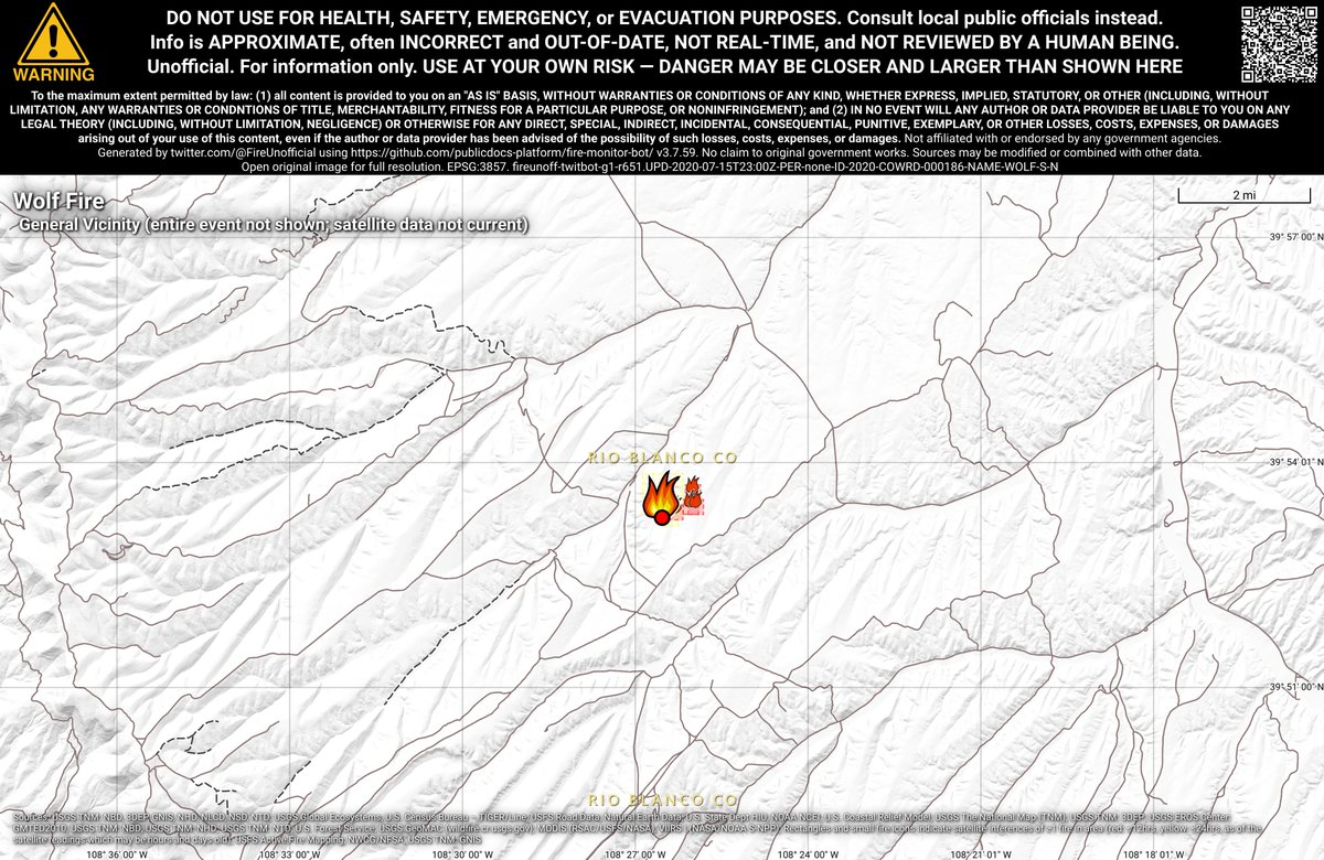 RockyMtnFireBot's tweet photo. #WolfFire 🔥 unofficial, automated update.
~21mi SE of Rangely, CO. ⚠️ DO NOT USE FOR SAFETY PURPOSES - See officials instead. May be incorrect; disclaimers in images. https://t.co/0nzLb8LmZ2