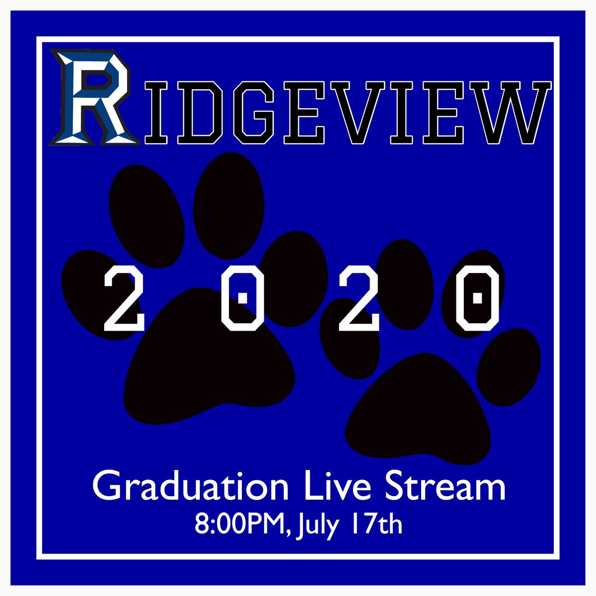 Class of 2020, here is the link for the livestream of our Graduation this Friday, 7-17 at 8 pm. We will go live at 7:50 pm with the ceremony starting officially at 8 pm. 
The URL for the livestream is youtu.be/4_NpxdWaofl.