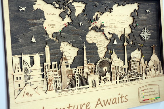 MakerDeco's tweet image. World Wall Map Office Decor Wooden World Map etsy.me/2WprfYT #worldwallmap #officedecor #woodenworldmap #personalizedgift