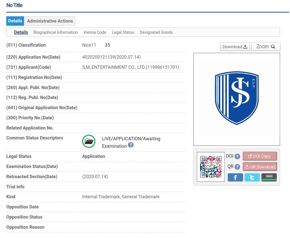 SMTownEngSub's tweet photo. SM Entertainment applied for a new trademark logo "E.L.F." last July 14 @SJofficial https://t.co/KxTh8orKDR