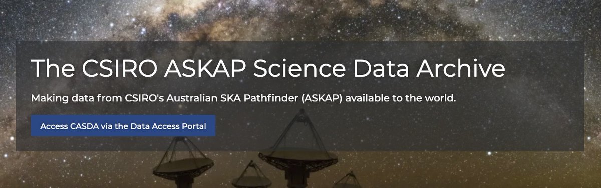 CSIRO_ATNF's tweet photo. The @CSIRO ASKAP Science Data Archive (CASDA) is making data from our ASKAP telescope available to the astronomical community. Raw data from #ASKAP is processed by software custom-built by CSIRO (ASKAPsoft) into science-ready images, cubes & catalogues https://t.co/UVyOKBPLDt https://t.co/j0ZDxVuo0z
