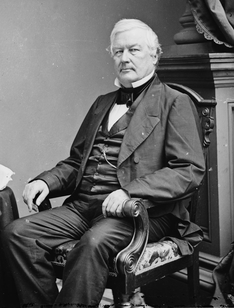 Millard Fillmore was largely ineffective at best, not even able to win a nomination on his own merit after finishing Taylor’s term out. Also enforced the passing of the Fugitive Slave Act, making it harder for enslaved folks to escape. More remembered for founding a university