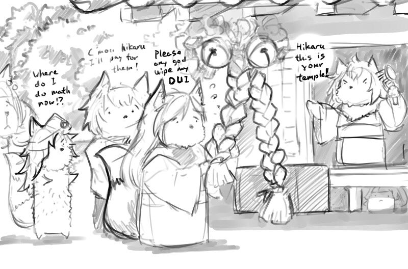 vinsuality's tweet photo. Has any anime exist where the magical fox girl becomes the one that prays at her own temple?
Kitsune Kiss girls from @HaruStudios
#supalife #sketch #comic https://t.co/4kY7DwdXH3