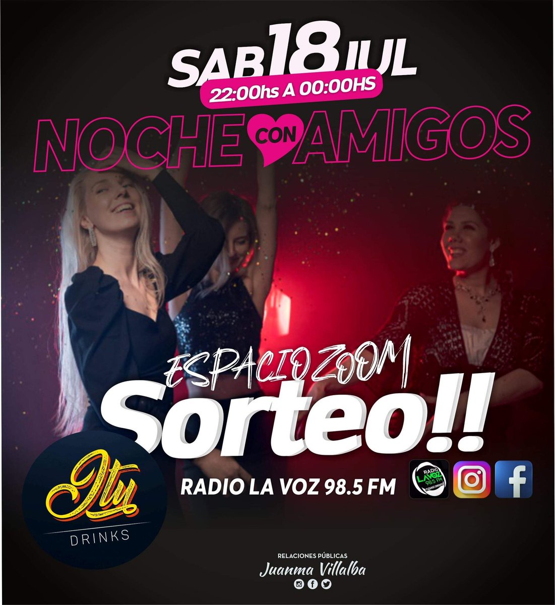 ZoomDiscoPub1's tweet photo. De la mano de ITUDRINKS sorteamos BEBIDAS es muy facil

1) DAR MG
2) DAR RT
3) DEJANOS TUS ULTIMOS 3 NUM DEL DNI

SORTEAMOS EL SABADO 18/07 A LAS 22HS POR EL PROGRAMA DE RADIO ESPACIO ZOOM POR FM 98.5 LA VOZ https://t.co/C7P4L6COXC