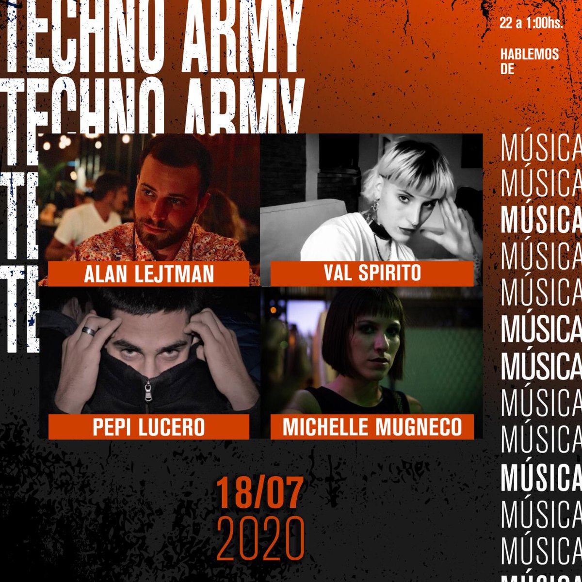 TechnoArmy247's tweet photo. ESPECIAL SÁBADO
.
Este 18 de julio les traemos una edición especial, en la cual haremos un programa clásico de domingo pero un día sábado, y en el horario nocturno.
.
Nuestro invitado especial será Forest On Stasys 
.
Y por último, tendremos la sección “Hablemos de música” !! https://t.co/ifjiWGzI7A