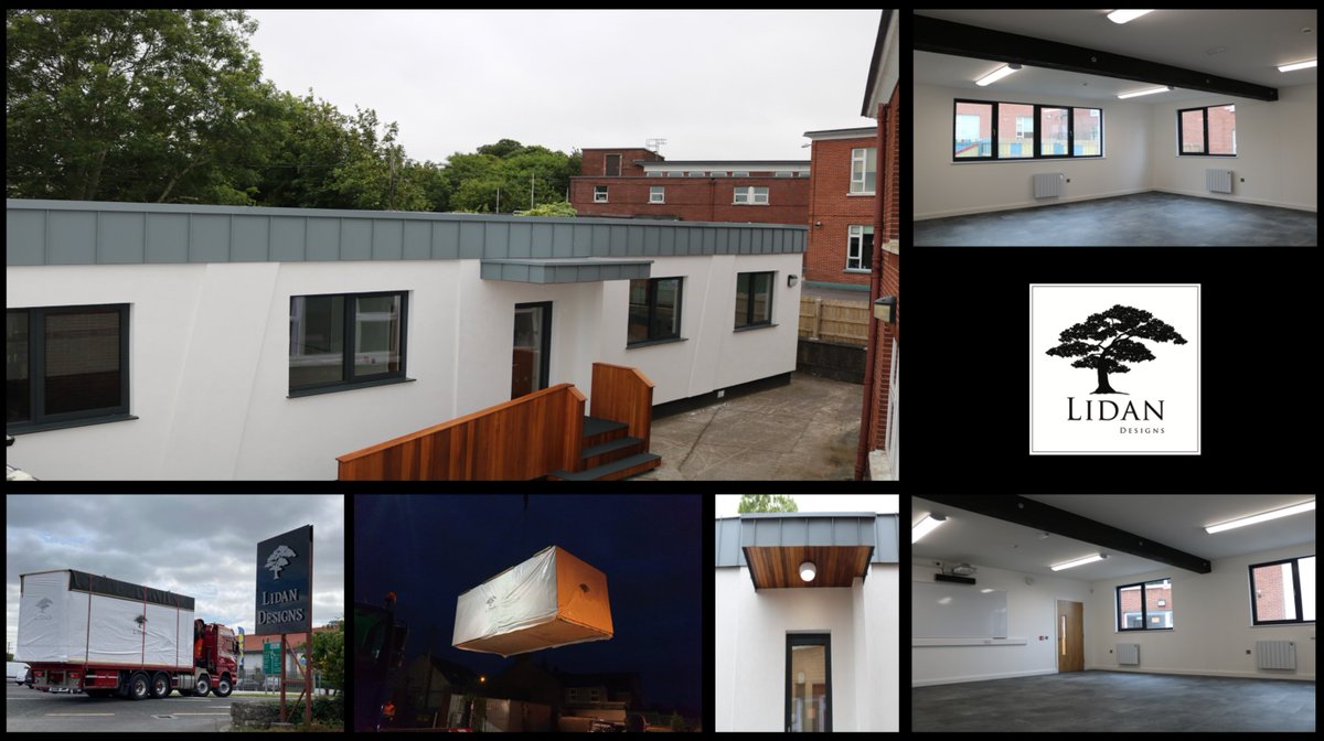 #LidanDesigns recently completed 125 SQM of #classrooms for the Dept of Education &amp; Skills #DoES at #SaintPatricksCollege in Cork. A near Zero Energy Building #nZEB with remarkably low #embodiedcarbon. 4 Weeks 'Start to Handover' to School. 100% #offsite #modular and #sustainable