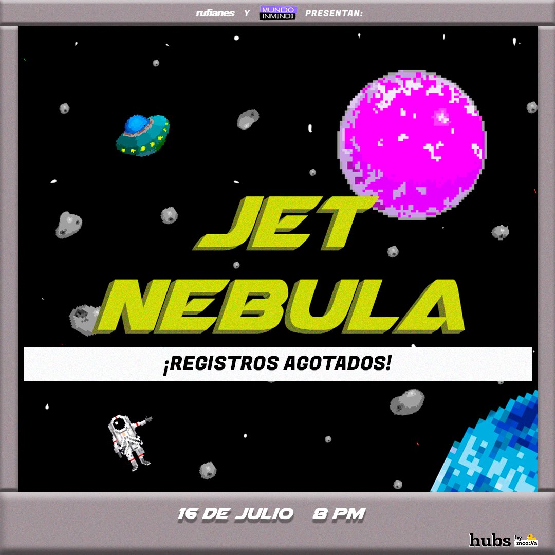 rufianeslabel's tweet photo. ¡Los registros para #JetNebulaVR están agotados! 🛸
Gracias a lxs que se registraron para el primer concierto del #TourVR, recuerden que también pueden ver el stream del show por nuestro canal de YouTube: https://t.co/Q5jglLQHZo👽 https://t.co/yapzvoLrR8