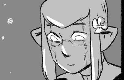 drawing today (can't share the comic yet but I like this spread very much)