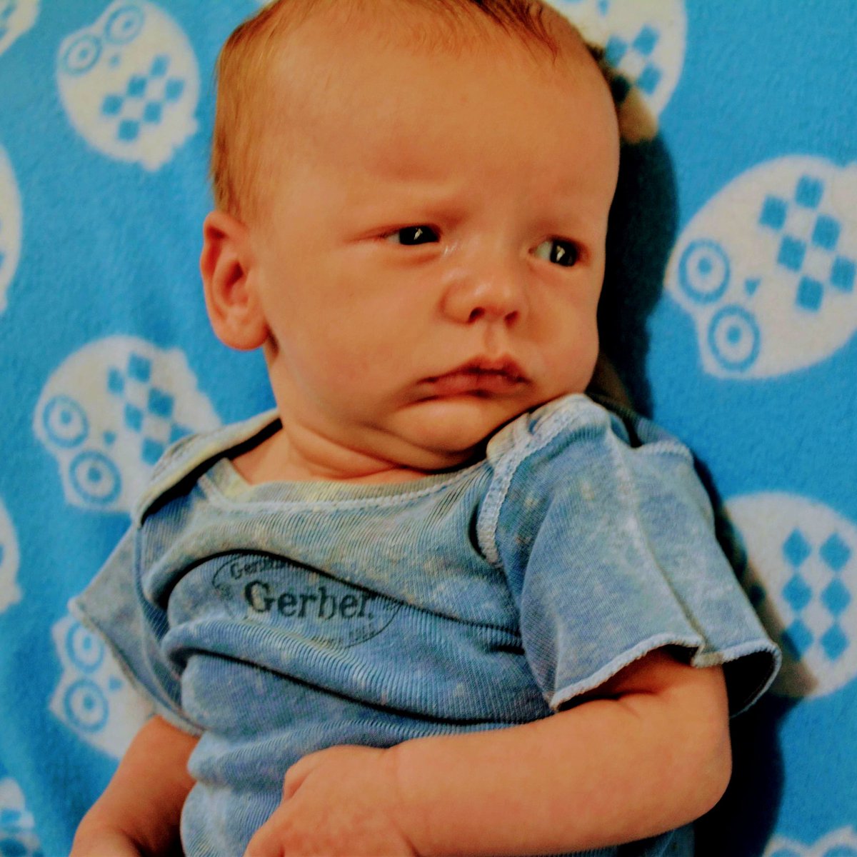 My grandson in the same onesie my some wore as a baby 😭