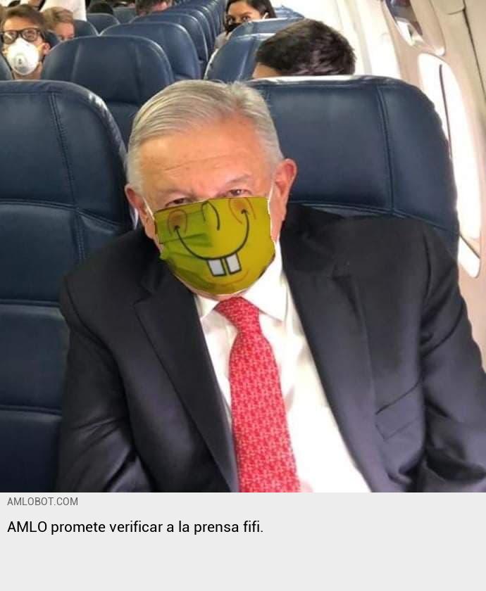 ABot2024's tweet photo. AMLO promete verificar a la prensa fifi. https://t.co/h2GkuvhuJO