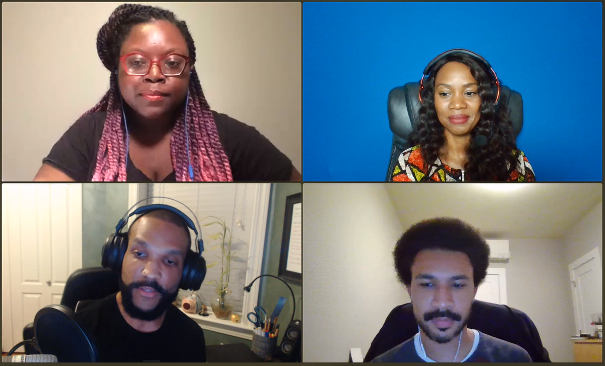 IGDAChicago's tweet photo. That's a wrap! Thank you so much to our panelists @AshlynSparrow @sugargamer @WakingOni @JacobDMooney @Kfair_IPG for their time and wisdom! If you missed it we'll be posting the video to our YouTube channel. Good night everyone! https://t.co/eX4n8kBjwg