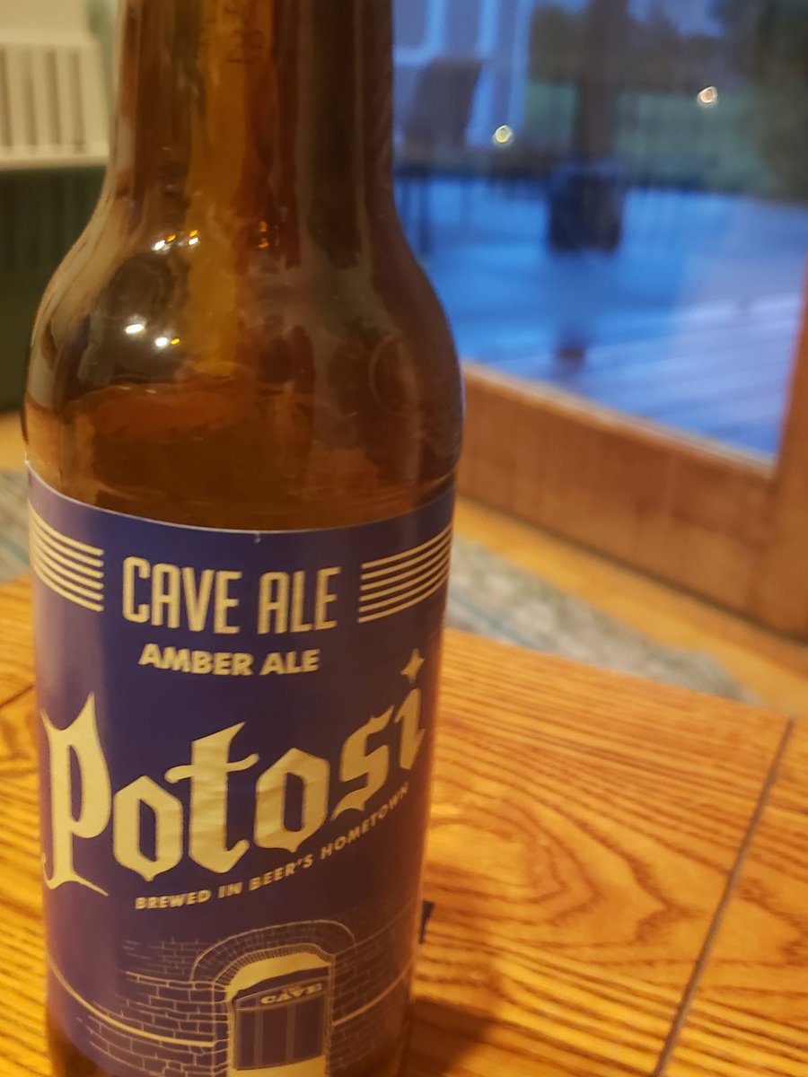 kendra_cornell's tweet photo. Enjoying a nice @PotosiBrewingCo beer on this rainy evening. #wibeerwednesday #caveale https://t.co/L6fy9A4qeW