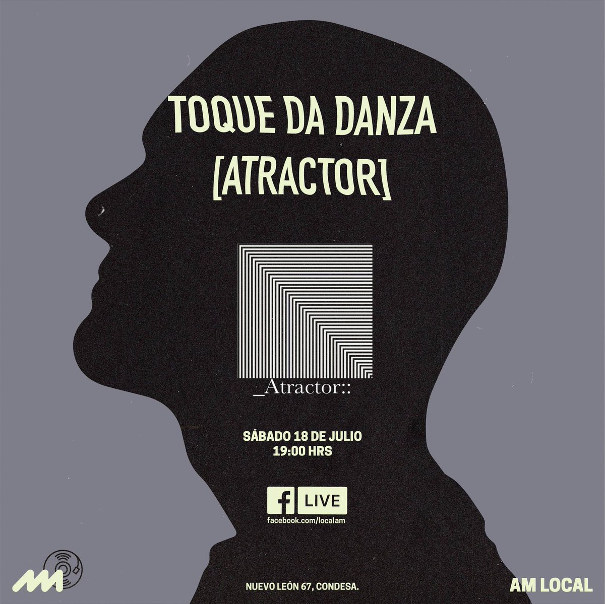Este Sábado habrá takeover Atractor:: de nuestro livestream, conéctate en punto de las 19:00 hrs para un DJ Set de 🔥🔥🔥

𝖢𝗅𝗎𝖻𝖻𝗂𝗇𝗀 𝖼𝗎𝗅𝗍𝗎𝗋𝖾.
#AMLocal #Clubbing