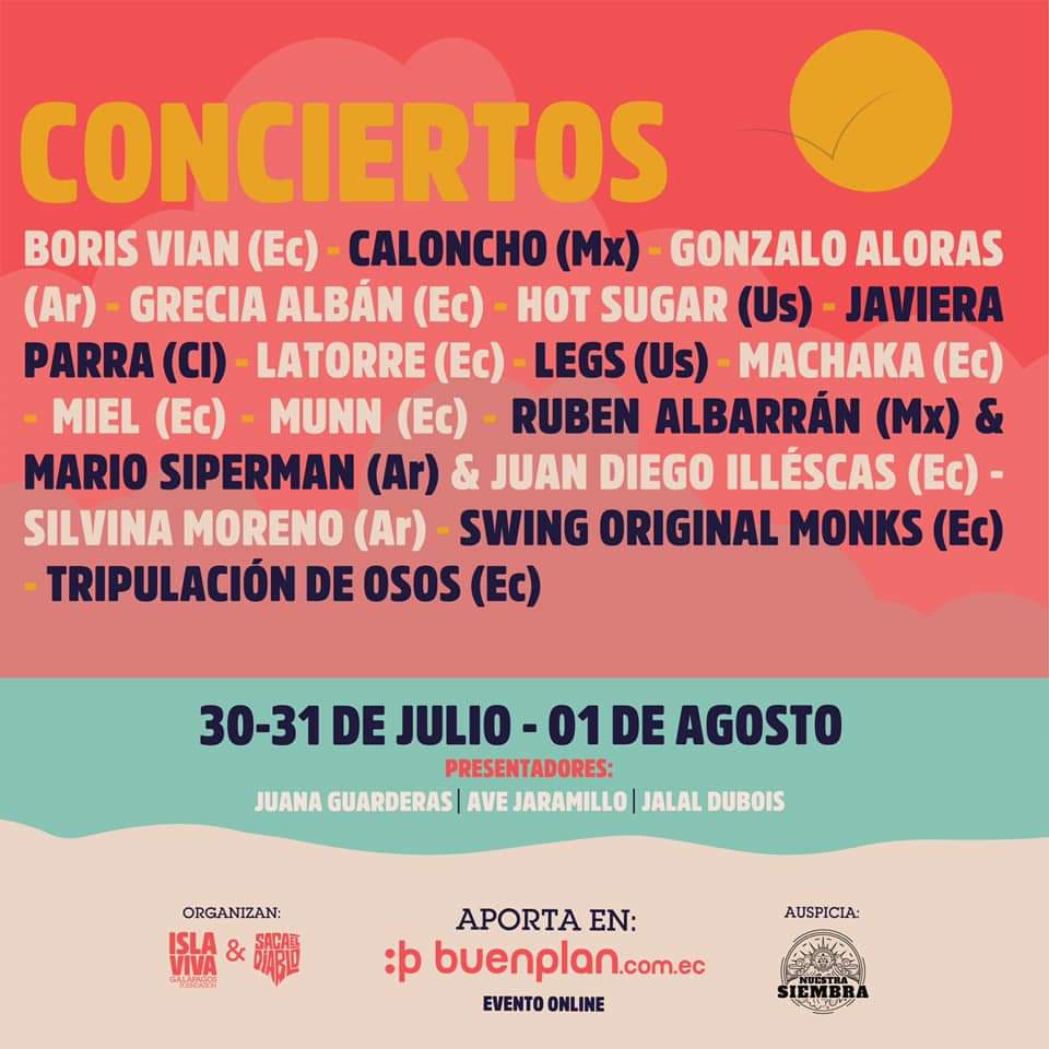 MiletoEc's tweet photo. Este 30/31 julio y 01 agosto Conciertos, 02 agosto Showcase del "#FestivalIslaViva" 2020.
Inscribete y obten tus entradas acá---> https://t.co/yDNT8Yn9uL
Más info en---> https://t.co/jQJA1Y16ua
#SacaElDiablo #Sed2020 #SacaTodo #IslaViva #MantenlaViva https://t.co/cU8tAHIG6G