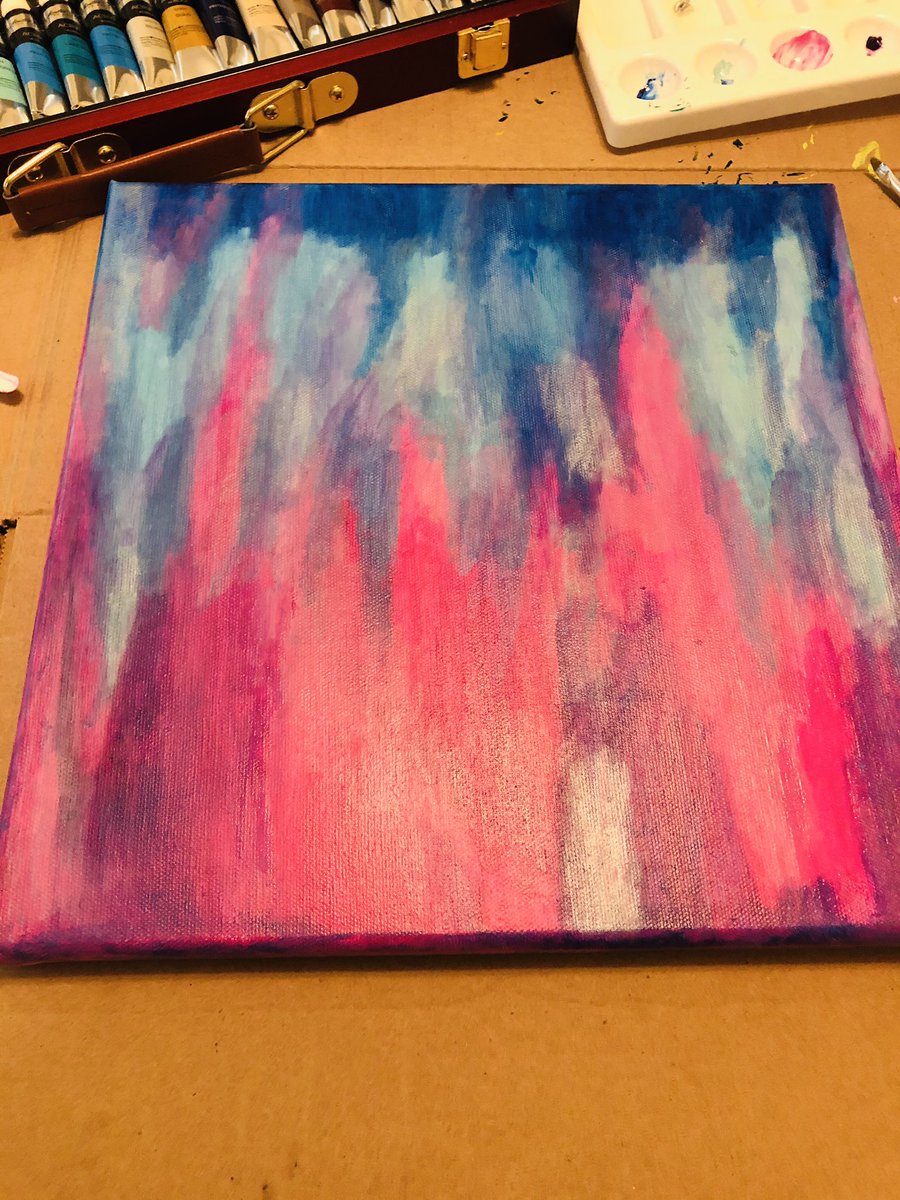 MadiVee2's tweet photo. Love the road to a new painting #artjourney #paintwithallthecolorsofthewind #acrylicpainting #NewArtists https://t.co/JS0jFfGVtf