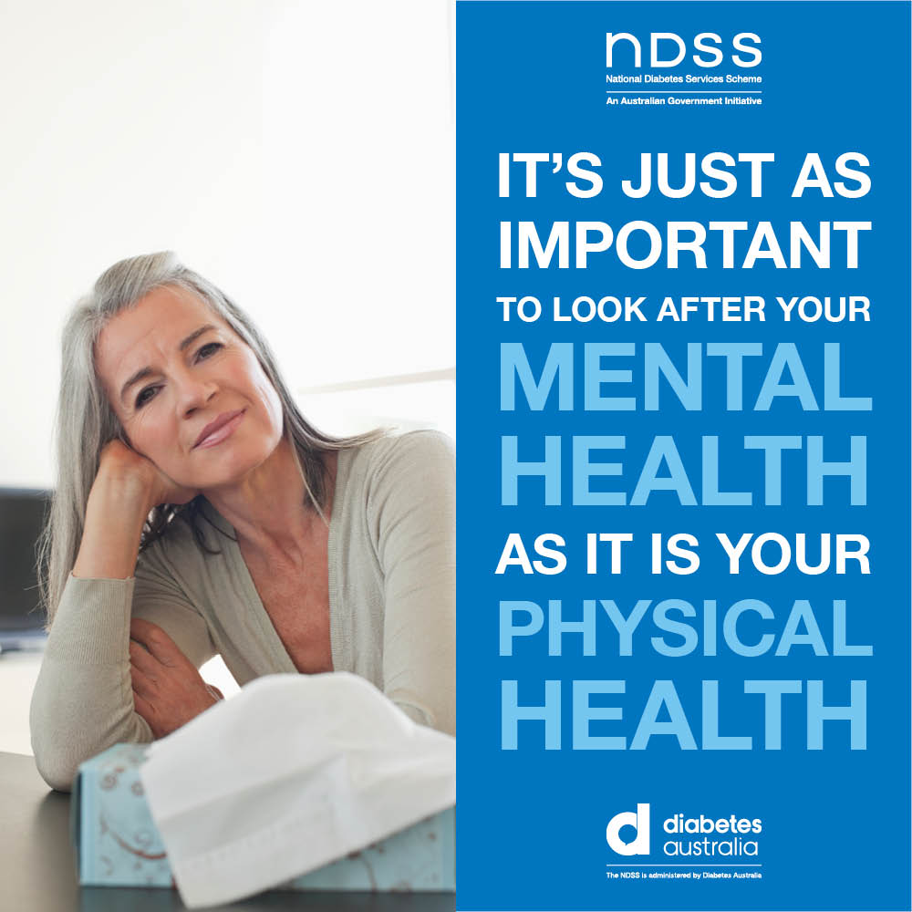 NDSS_AUS's tweet photo. Living with diabetes can be burdensome. The constant demands can take a toll on your mental health. As a result, many people experience distress, decreased mood &amp; anxiety.  

Learn more about diabetes and mental health here: https://t.co/M7oirPdkz8 https://t.co/6bImiW4oIx
