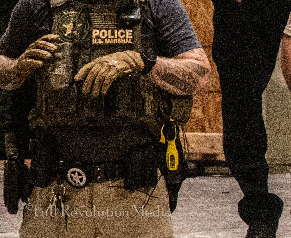 ThreadIdentifying Feds that are brutalizing  #PortlandProtests.US Marshalls usually have Round patch/ badge with star. US Marshals under Dept Of Justice are infamous 4 killing wife & child of white supremacist,Randy Weaver, and being sued for $4M due to racially hostile environ.