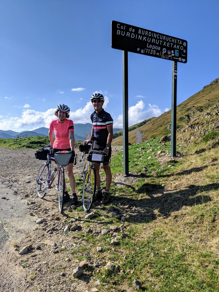 StacyKTweets's tweet photo. #Thistimelastyear Day 12 of 35 on 100 Cols Tocht - The World's Toughest Bike Tour w @SuperFly508! 62 miles & 9500' of climbing - Col de Burdincurucheta & Soudet w 15% grades in Pyréneés Mtns unsupported! #cycling #100Cols #CentCols https://t.co/n8L0JR2LWx https://t.co/NrWRT2Oi5Y https://t.co/4GAJh8L7wA