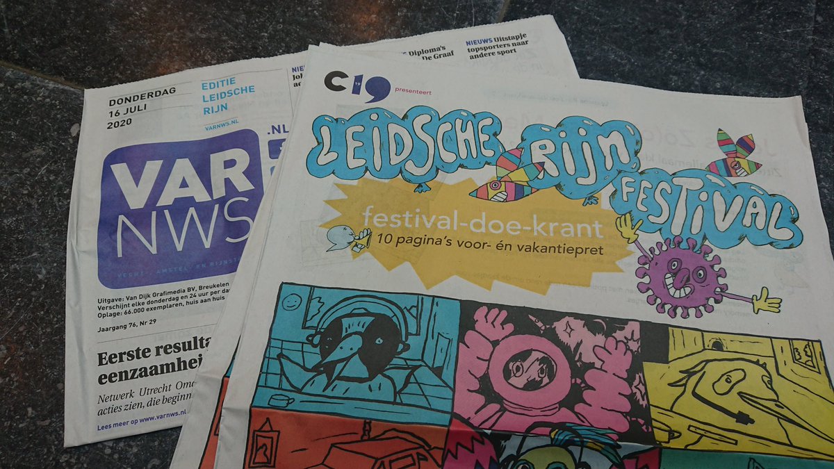 Cultuur19's tweet photo. Vandaag valt de Leidsche Rijn Festival-doe-krant samen met @varnws overal in de wijk op de mat! Vol leuke en creatieve maakideeën en ons programma in de wijk. Mis hem niet en vier met ons de hele zomer het Leidsche Rijn Festival in heel de wijk! #LRF2020 https://t.co/ippSIdBP6p