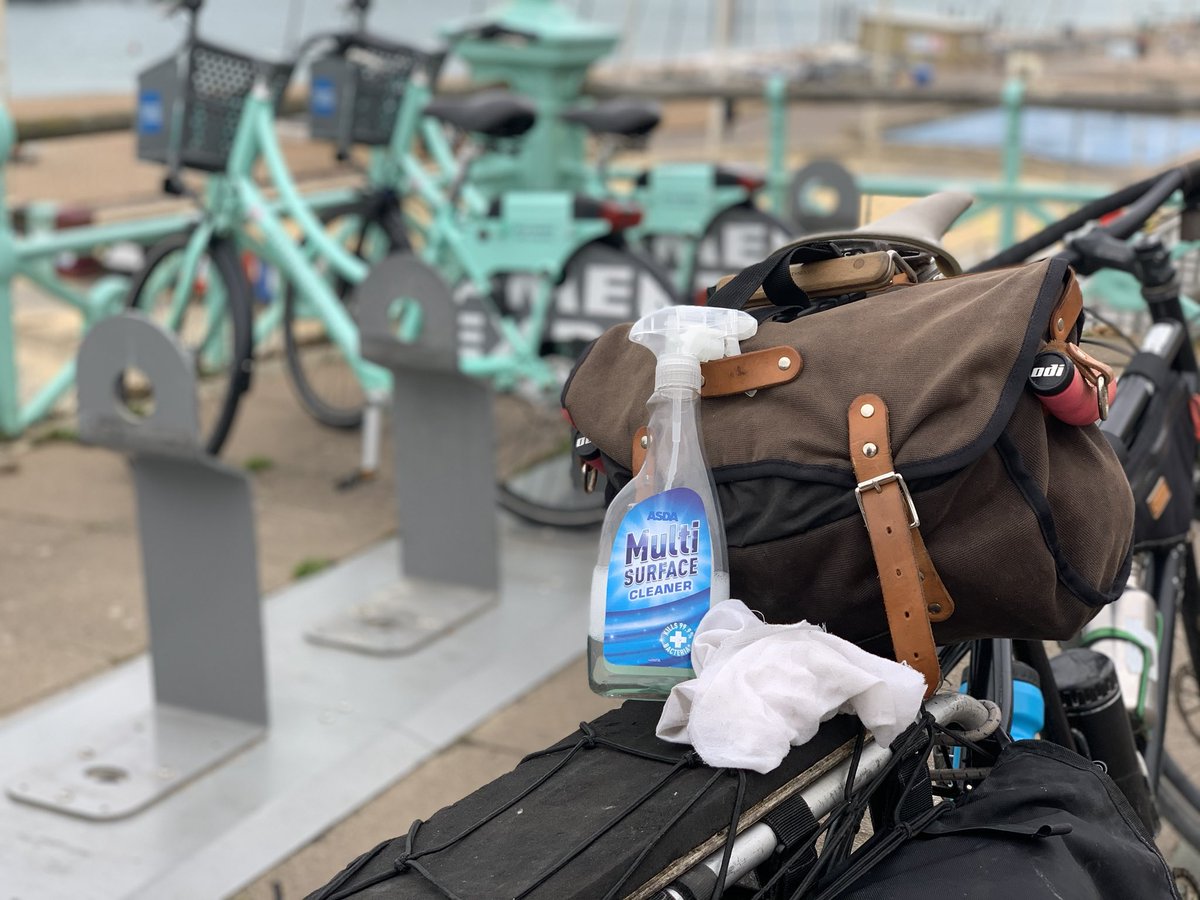 bikeitben1's tweet photo. Still up and out early, cleaning the @BTNBikeShare bikes to support @BHCC_Transport #cycles4keyworkers #cycles4everyone @sustrans https://t.co/9wi0Aha7qi