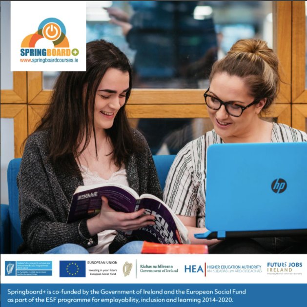 DCU's tweet photo. .@DCU_Connected is hosting a Springboard+ information #webinar this evening at 7pm
This will give participants information regarding this year's programmes, learn about course content and answer any questions
Sign up at the following link - https://t.co/SigS4PV1x5 https://t.co/lBoKgRwWff