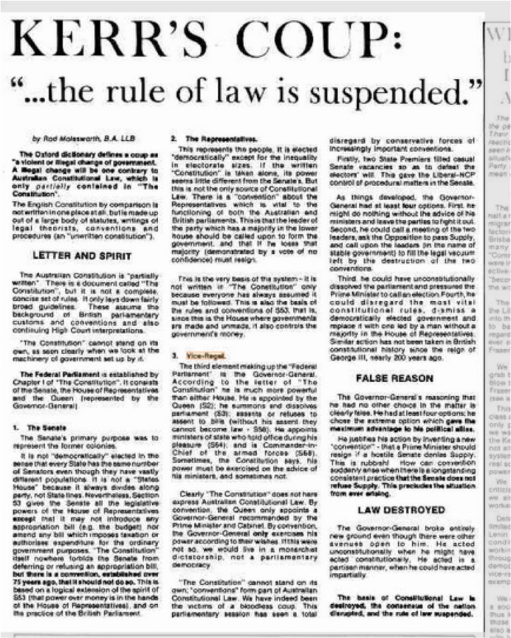 19-Nov-75 Article: (Tribune Sydney:) Kerr's coup: rule of law is suspended 32.png